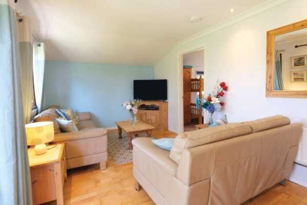 The Cabin - cozy living room with comfortable seating